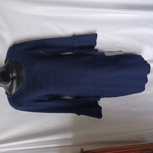 NINA Leonard navy blue long sleeve sweater dress sz M nwt